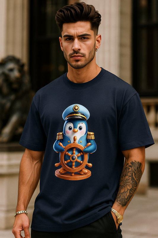 Captain Penguin - Oversized Standard T-Shirt - Unisex