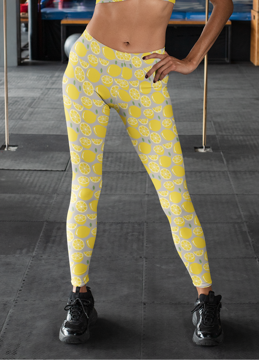 Zesty Lemon Vibe Gym Leggings