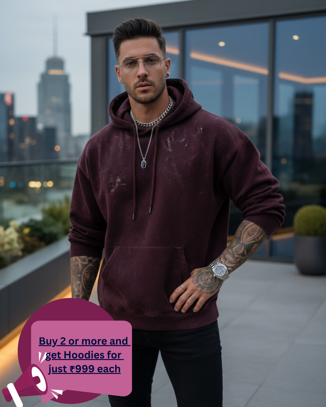 Plain Unisex Hoodies (Buy 2 or more and get Hoodies for just ₹999 each)