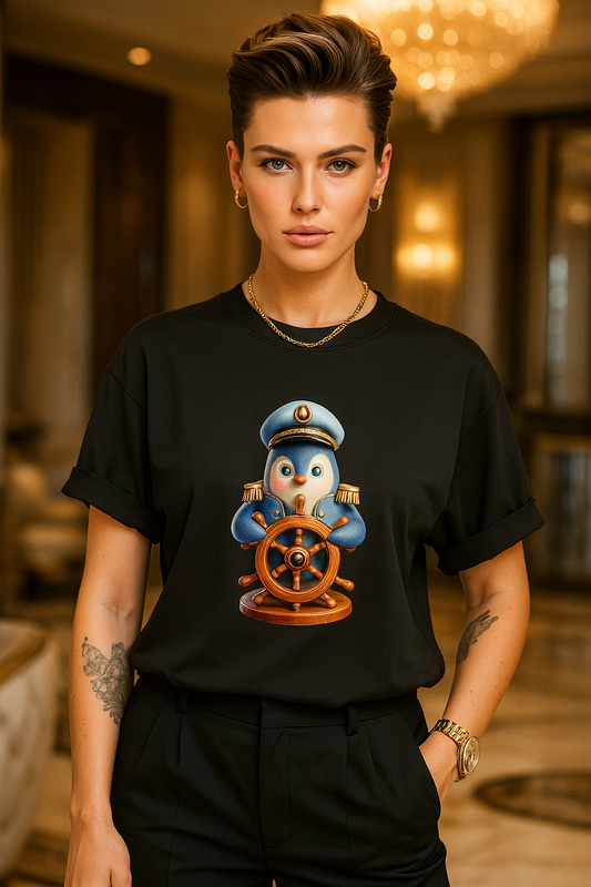 Captain Penguin - Oversized Standard T-Shirt - Unisex