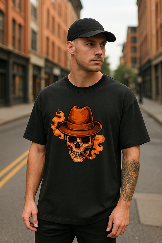 Smokey Skull - Oversized Standard T-Shirt - Unisex