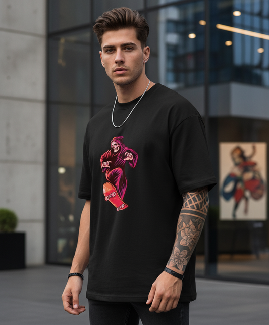 Skull Skate - Oversized Standard T-Shirt - Unisex