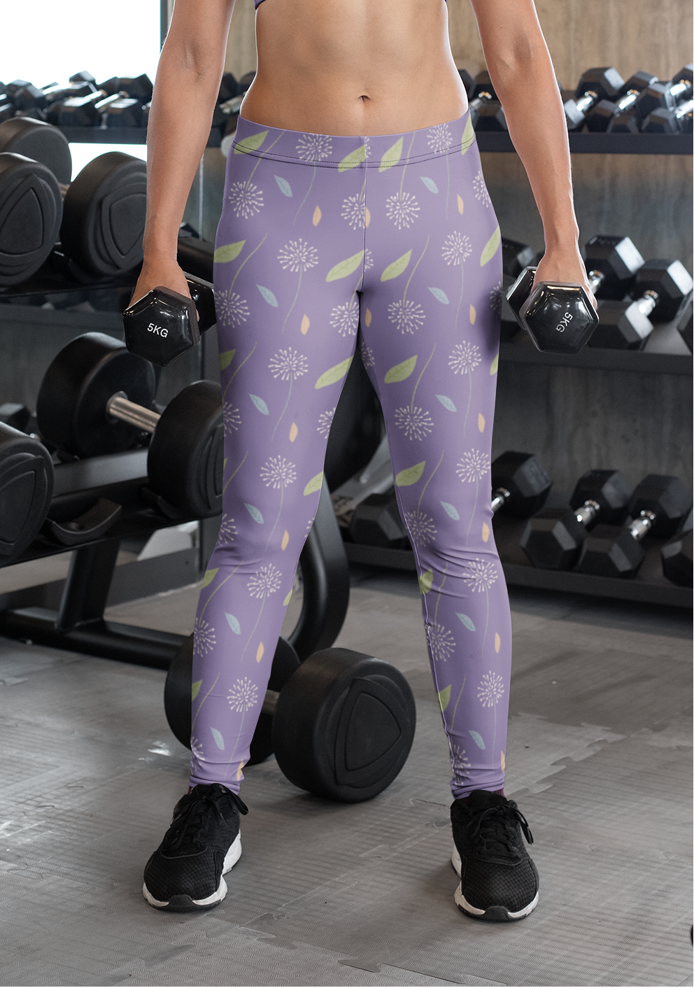 Whimsy Breeze Violet Gym Leggings